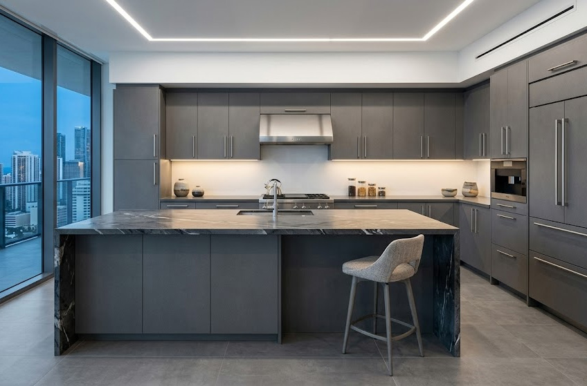 Residential project — Graphite & Steel Kitchen